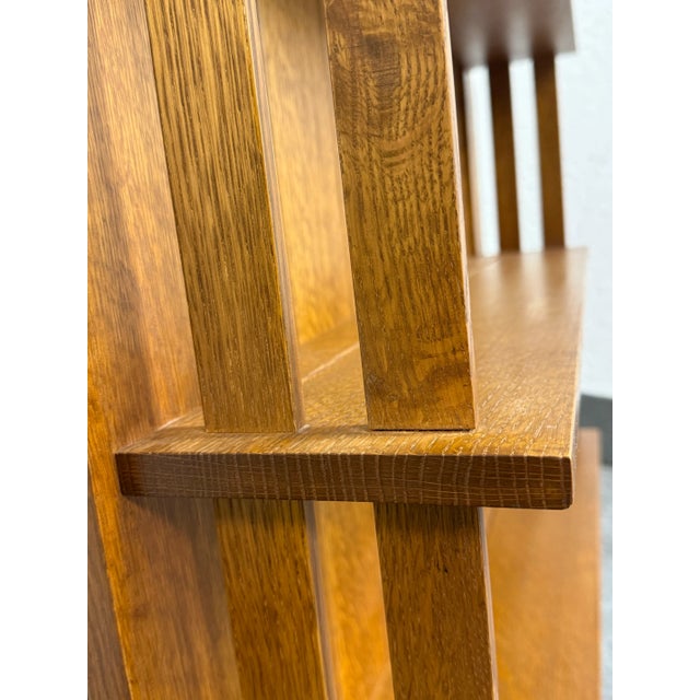 Circa 2001 Stickley Furniture Oak Wall Mounted Plate Rack For Sale - Image 9 of 12