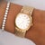 Vintage Rolex Cellini Manual Gold Frosted Integral Bracelet Watch For Sale - Image 11 of 11