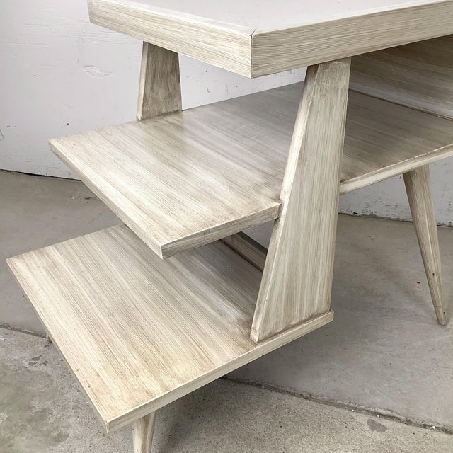 Pair of Vintage American Three-Tier Step End Tables For Sale - Image 11 of 12