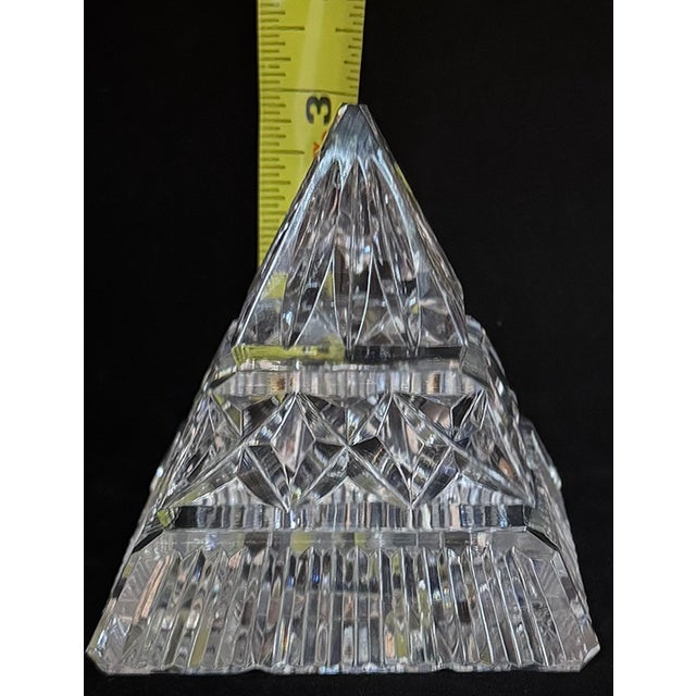 1970s Waterford Crystal Pyramid Paperweight For Sale - Image 10 of 12