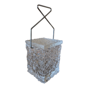 1960s Mid-Century Modern Textured Lucite Ice Bucket