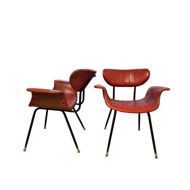 Italian Armchairs by Gastone Rinaldi for Rima, 1950s, Set of 2 For Sale - Image 9 of 16
