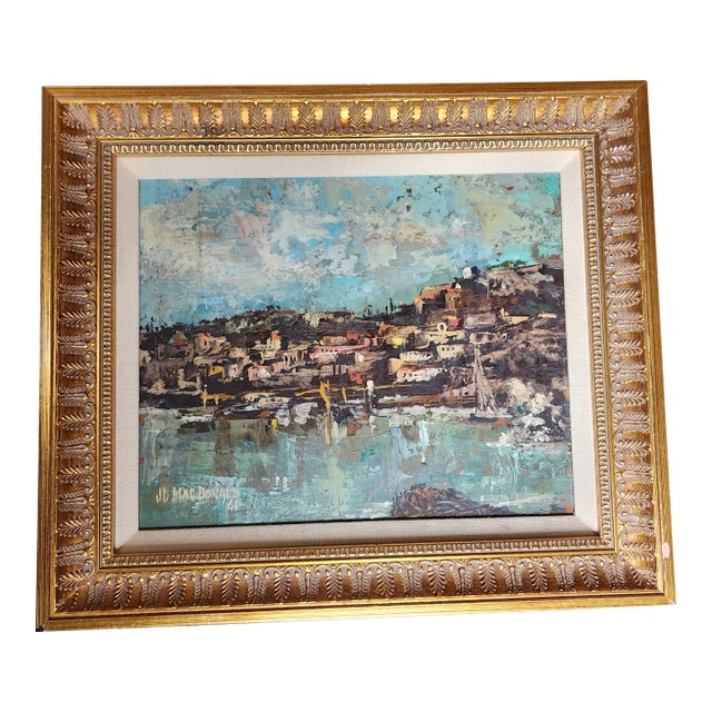 Vintage Impasto Painting by Mac Donald For Sale