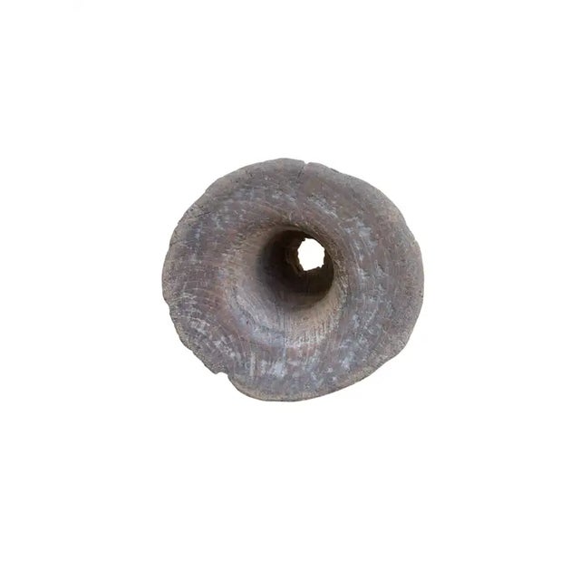 Solid Teak Granary Mortar From Java, Indonesia, C. 1950 For Sale - Image 4 of 4