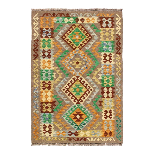 Pasargad DC Reversible Kilim Flat Weave Wool Rug For Sale