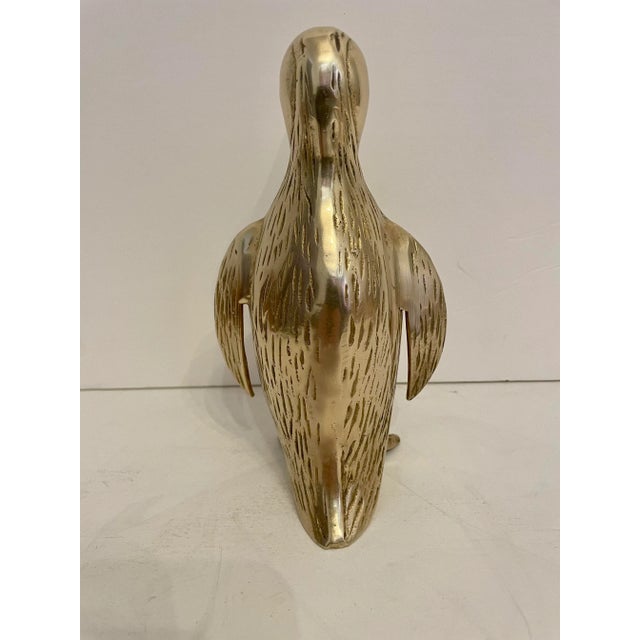 Metal Brass Penguin Sculpture For Sale - Image 7 of 10
