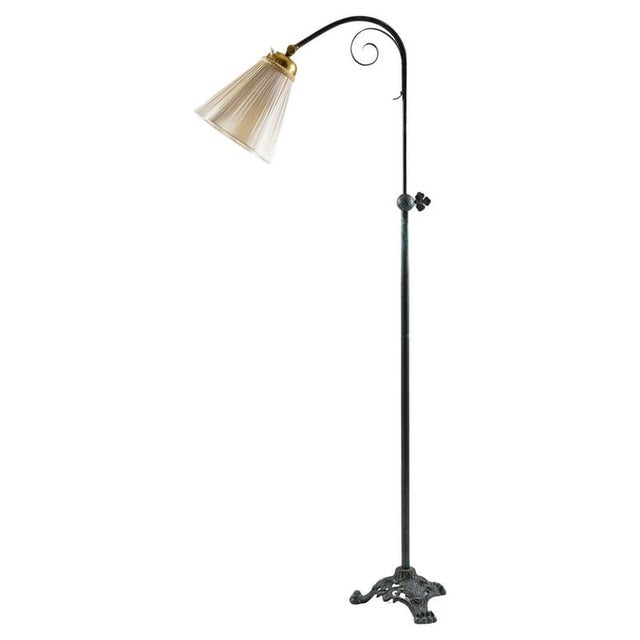 Swedish Floor Lamp in Patinated Brass, 1930s For Sale - Image 11 of 11