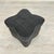 Black Leather Pouf For Sale - Image 4 of 5