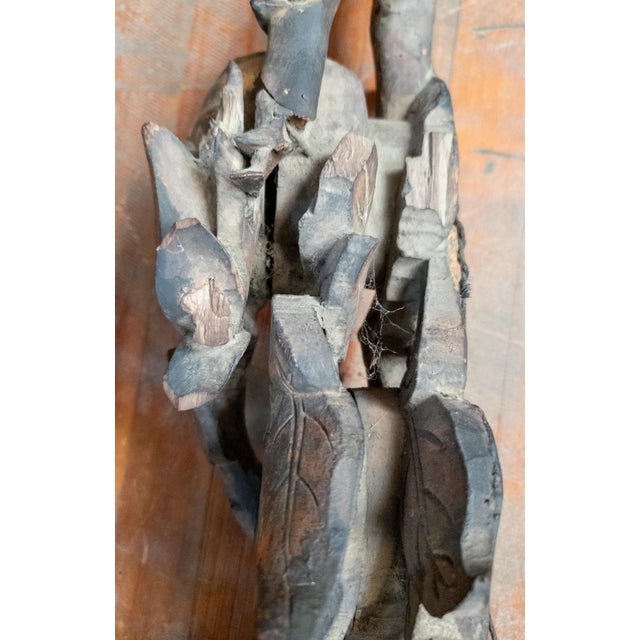 19th Century Chinoiserie Chinese Carved Giltwood Architectural Fragment With Birds and Pomegranates For Sale - Image 18 of 18