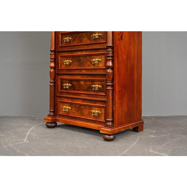 19th Century Gründerzeit Mens Chest of Drawers in Walnut For Sale - Image 16 of 18
