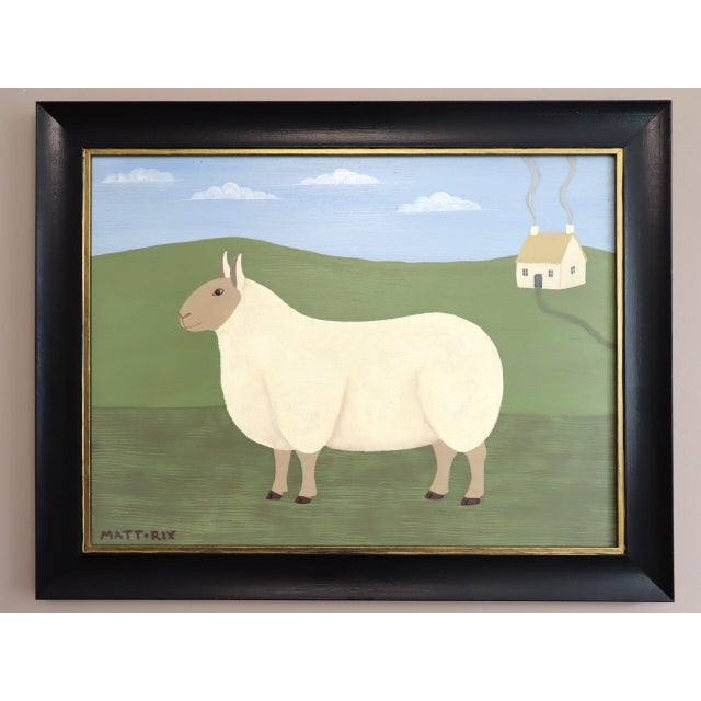 Contemporary 'Daphne' Original Naïve Style Animal Oil Painting by British Artist Matt Rix, Framed For Sale - Image 6 of 10
