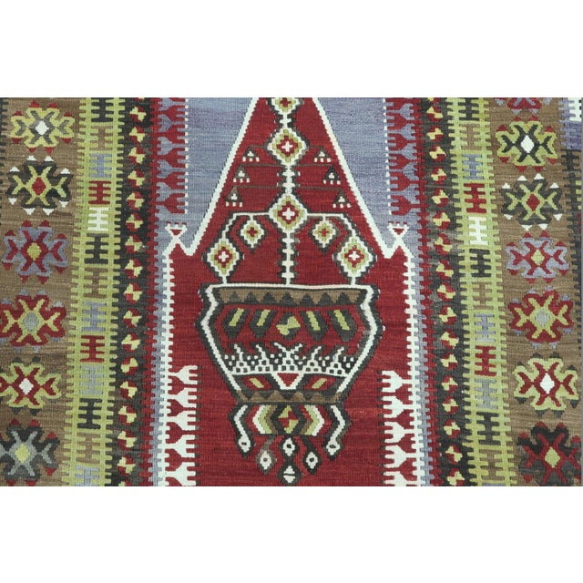 Textile Vintage Turkish Yahyali Kilim Rug For Sale - Image 7 of 11