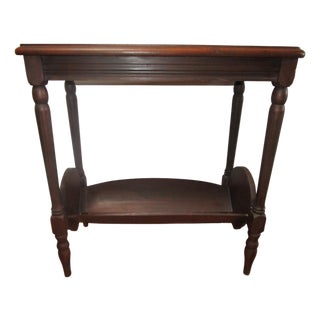 1930s Colonial Revival Style Turned and Veneered Occasional Bookshelf Table For Sale