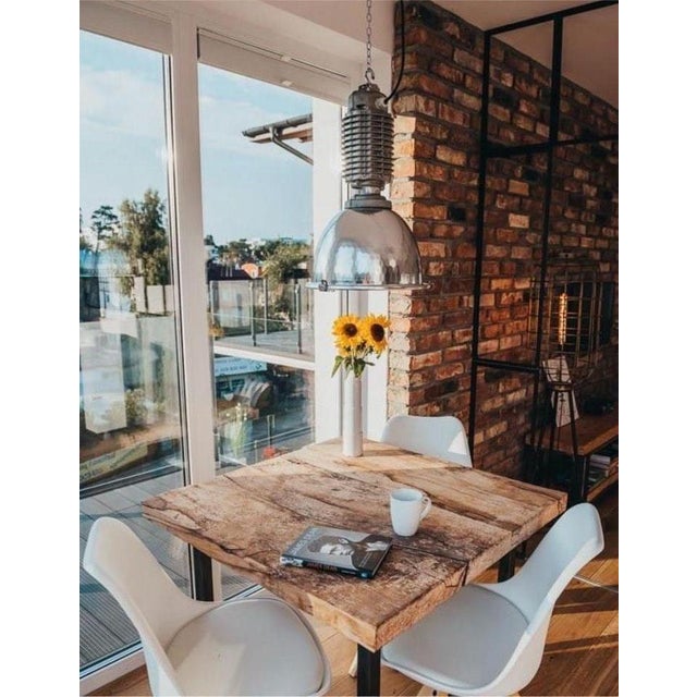 Beautiful industrial lamp - old, massive and original factory lamp, no replica. Great design - lamps very well preserved -...