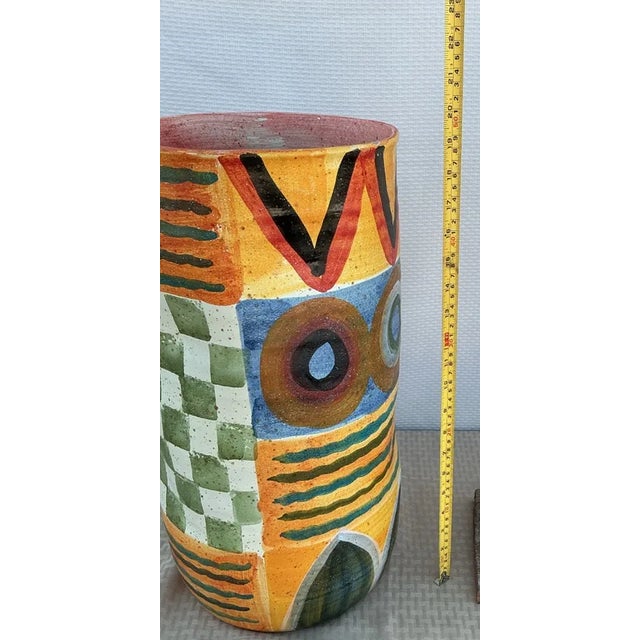 Goldenrod 1950s Mid-Century Modern Italica Ars Italian Ceramic Vase For Sale - Image 8 of 8