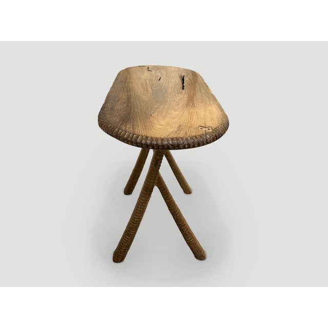 Andrianna Shamaris Midcentury Couture Teak Wood Side Table For Sale - Image 4 of 6