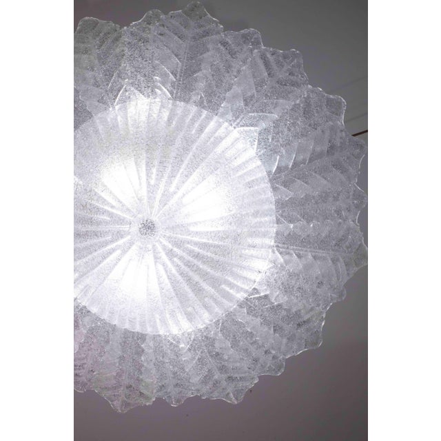 Splendid Large Size Murano glass ceiling lamp in coloured glass bead with trasparent clear glass, ispired to Catania City...