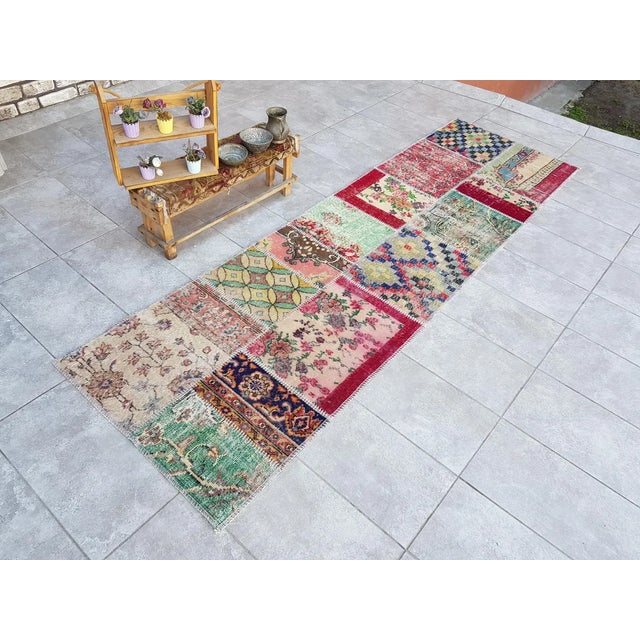 Textile Natural Vintage Oushak Kitchen Rug For Sale - Image 7 of 10