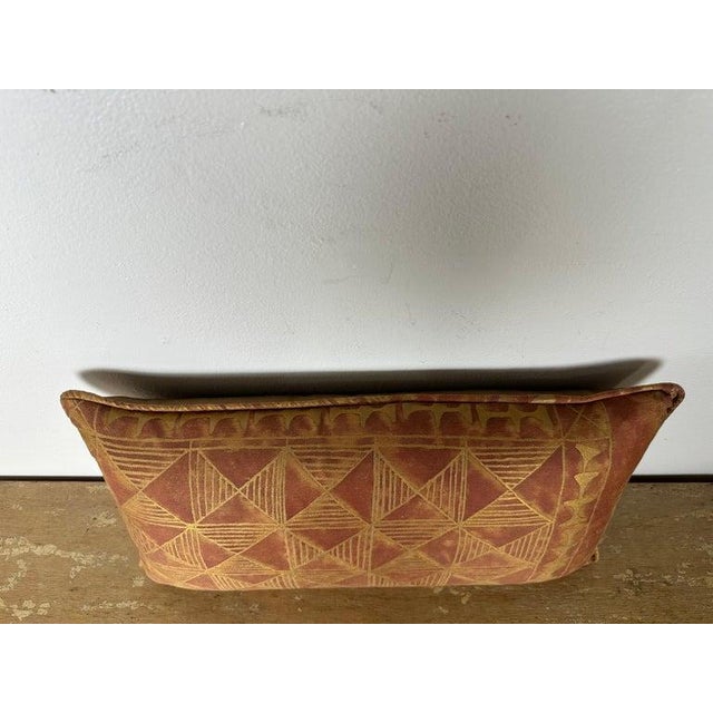 Fortuny Geometric Cotton and Silk Pillow, Modern Design, Usa For Sale - Image 4 of 5