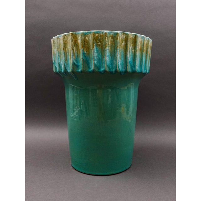 Mid 20th Century Robinson Ransbottom Roseville, Oh Monumental Cog Gear Planter For Sale - Image 4 of 8