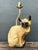 Mid-Century Modern Vintage Glazed Ceramic Siamese Cat Lamp For Sale - Image 3 of 12