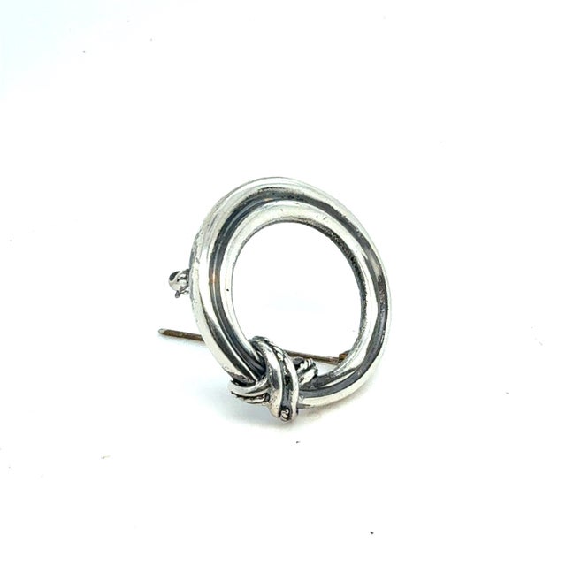 1990s Tiffany & Co Estate Signature Series Brooch Sterling Silver For Sale - Image 9 of 11