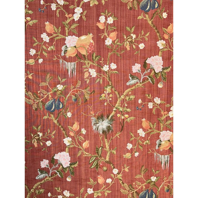 An exotic floral lampas designed by famed architect Alessandro Gioia of Rome. The multi-purpose quality has sold around...