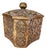 Vintage Gilt Decorative Box With Relief Foliate Motif For Sale