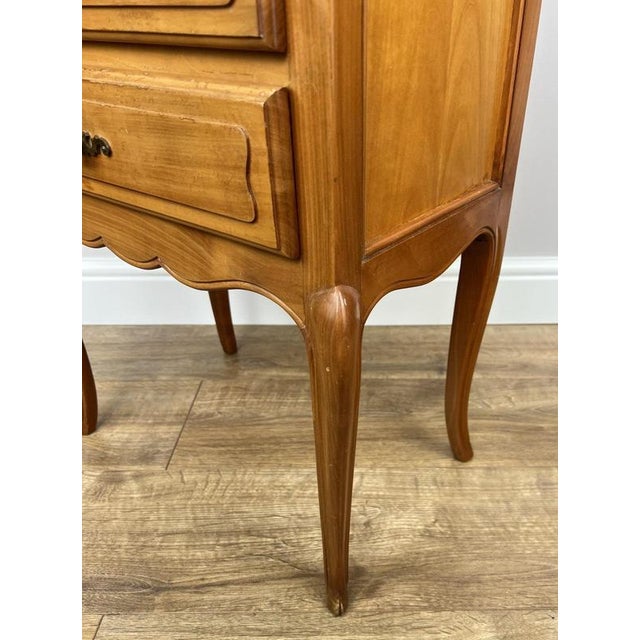 Brown French Bedside Tables in Wood, Set of 2 For Sale - Image 8 of 17