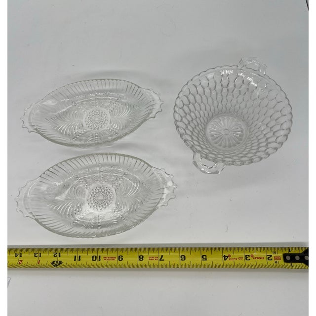 Clear Depression Glass Dishes X 3 For Sale In Savannah - Image 6 of 7
