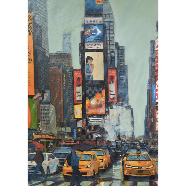 Patrice Guiraud, New York City in the Rain, 2017, Oil on Canvas For Sale - Image 9 of 11
