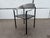 Attributed Artelano Black Leather Arm Side Chair, Italy 1980s For Sale - Image 10 of 14