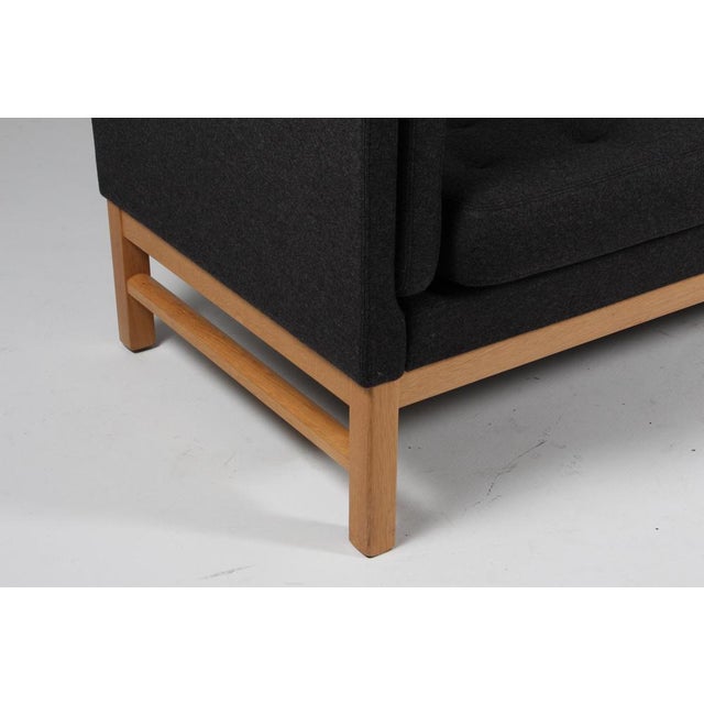EJ 315/3 Three-Seat Sofa with Oak Frame by Erik Jørgensen, 1960s For Sale - Image 6 of 8