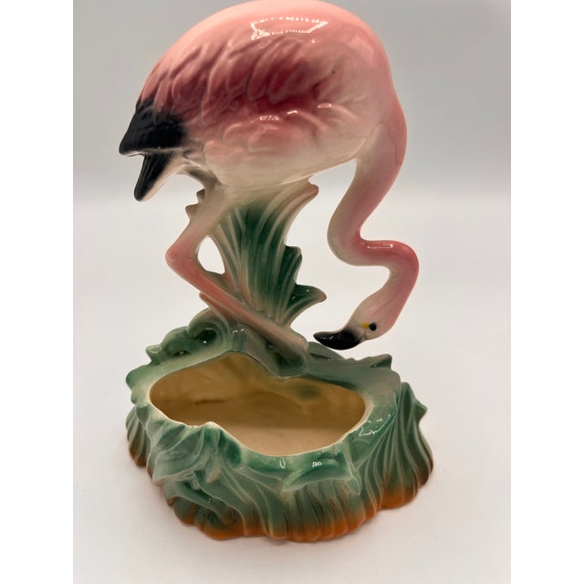 MCM Lane & Co California Pottery Ceramic Flamingo Planter For Sale - Image 4 of 5