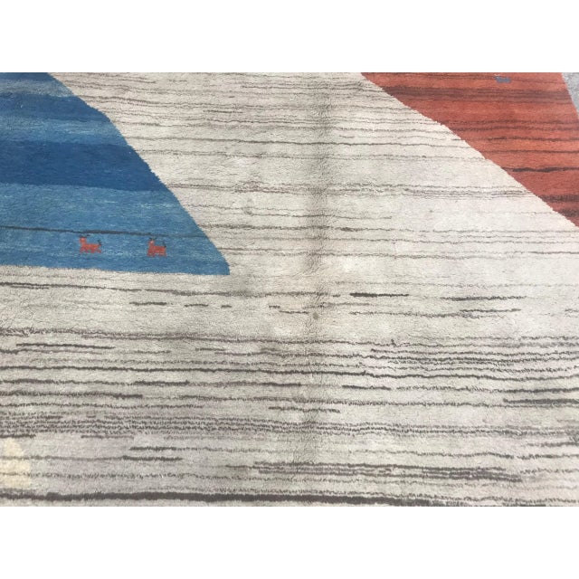 Modern Large Vintage Modern Gabbeh Rug For Sale - Image 3 of 10