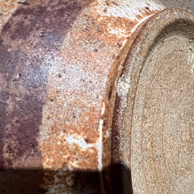 1970s Studio Art Pottery Modernist Serving Bowl For Sale - Image 4 of 9