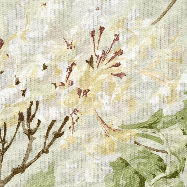 Contemporary Sample - Schumacher Summer Hydrangea Fabric in Celandon For Sale - Image 3 of 5