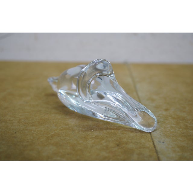 Baccarat French Crystal Clear Glass Parrot Bird Paperweight Figurine 4" For Sale - Image 14 of 14