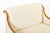 Cream Antique French Art Deco Two-Seat Loveseat Sofa Cream Upholstery 1940s For Sale - Image 8 of 12
