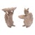 Woodland Squirrel Resin Bird Feeder Set (Set of 2) For Sale
