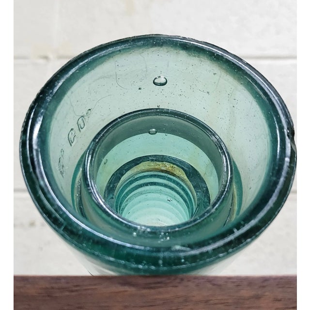 Vintage Aqua or Teal Glass h.g. Co. Insulator For Sale In Kansas City - Image 6 of 9