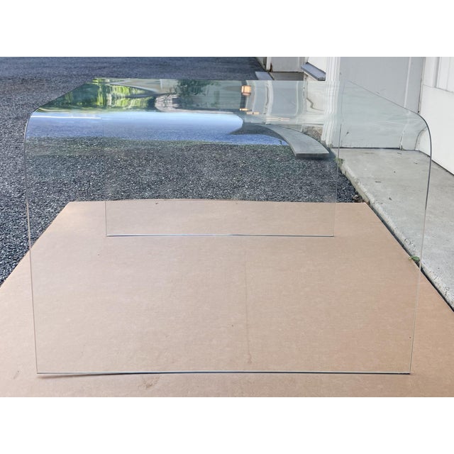 20th Century Italian Glass Waterfall Coffee Table in the Style of Angelo Cortesi For Sale In New York - Image 6 of 10