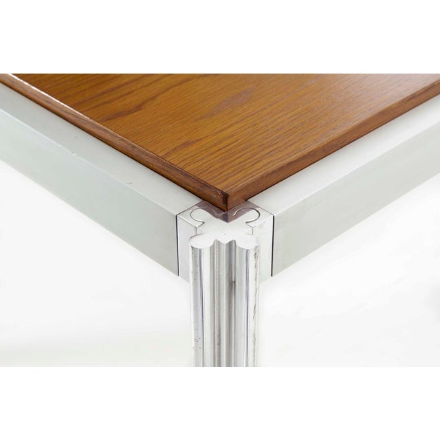 Oak and Metal “Shamrock” Desk or Dining Table by George Ciancimino For Sale - Image 6 of 12