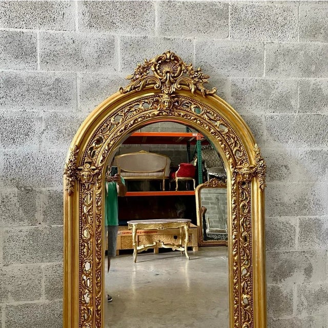Rococo Vintage French Mirror Baroque Mirror For Sale - Image 3 of 11