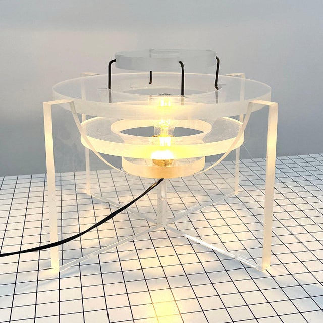 Sculptural Table Lamp in Acrylic, 1970s, in Good conditions. Designed 1970 to 1979 European Plug (up to 250V).The wiring...