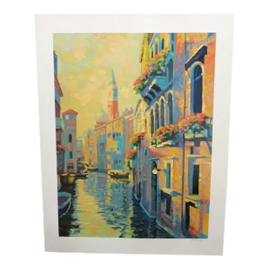 1992 Howard Behrens "Morning in Venice" Signed Ltd Serigraph on Paper