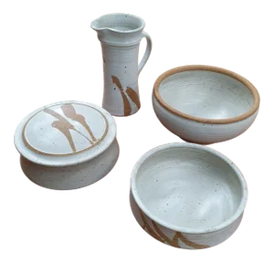 Charles Halling Studio Pottery Serving Set - 4 Pieces