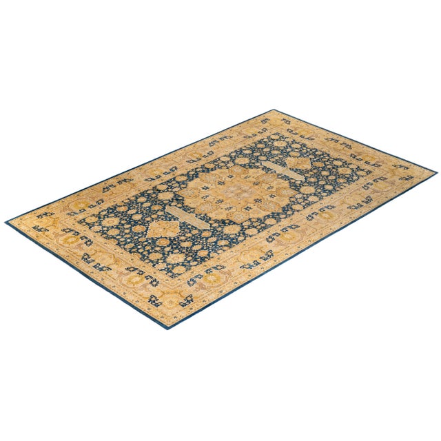 Blue Mogul, One-of-a-Kind Hand-Knotted Area Rug - Blue, 9' 3" x 15' 1" For Sale - Image 8 of 8