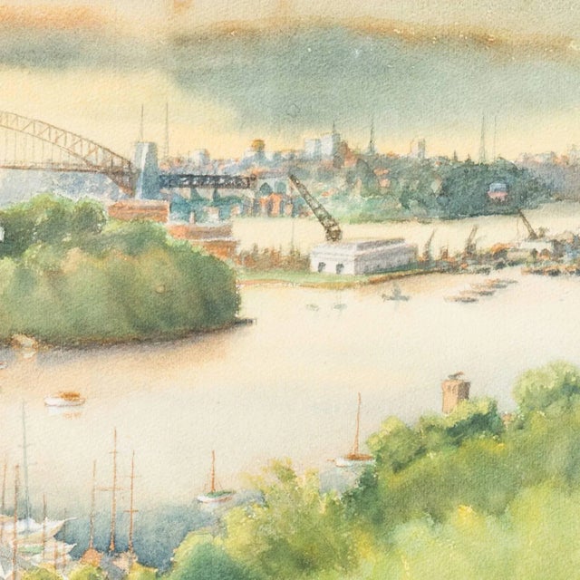 'Sydney, Australia From Darling Point' by Brett Hilder, 1961 For Sale In Monterey, CA - Image 6 of 8