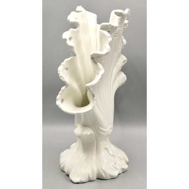 Gump's Mid Century Italian Blanc De Chine Vase For Sale - Image 6 of 8